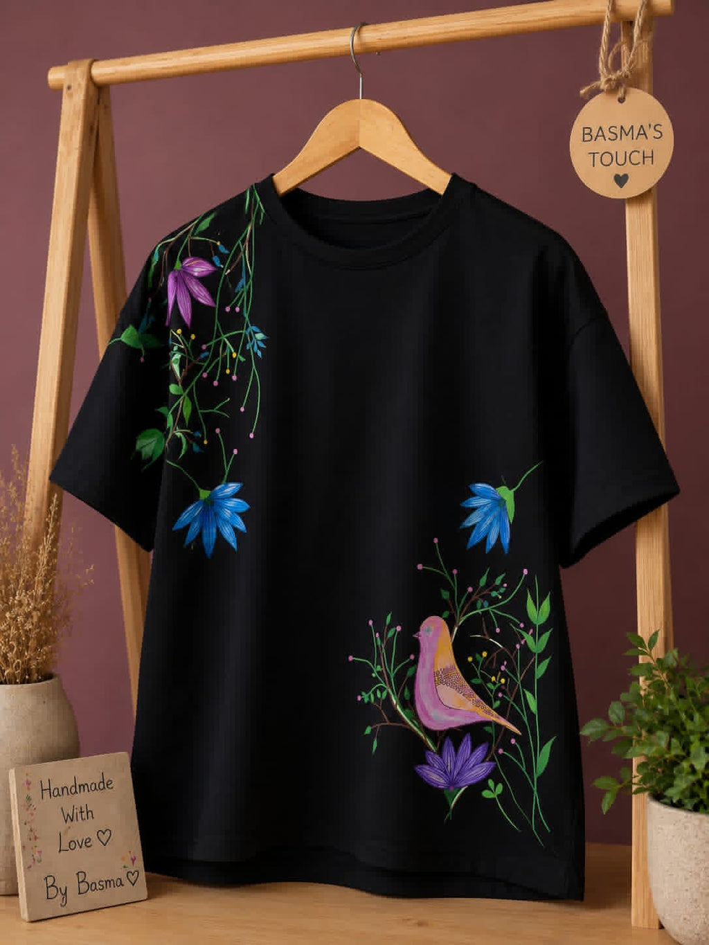 Oversized T-shirt with spring touches