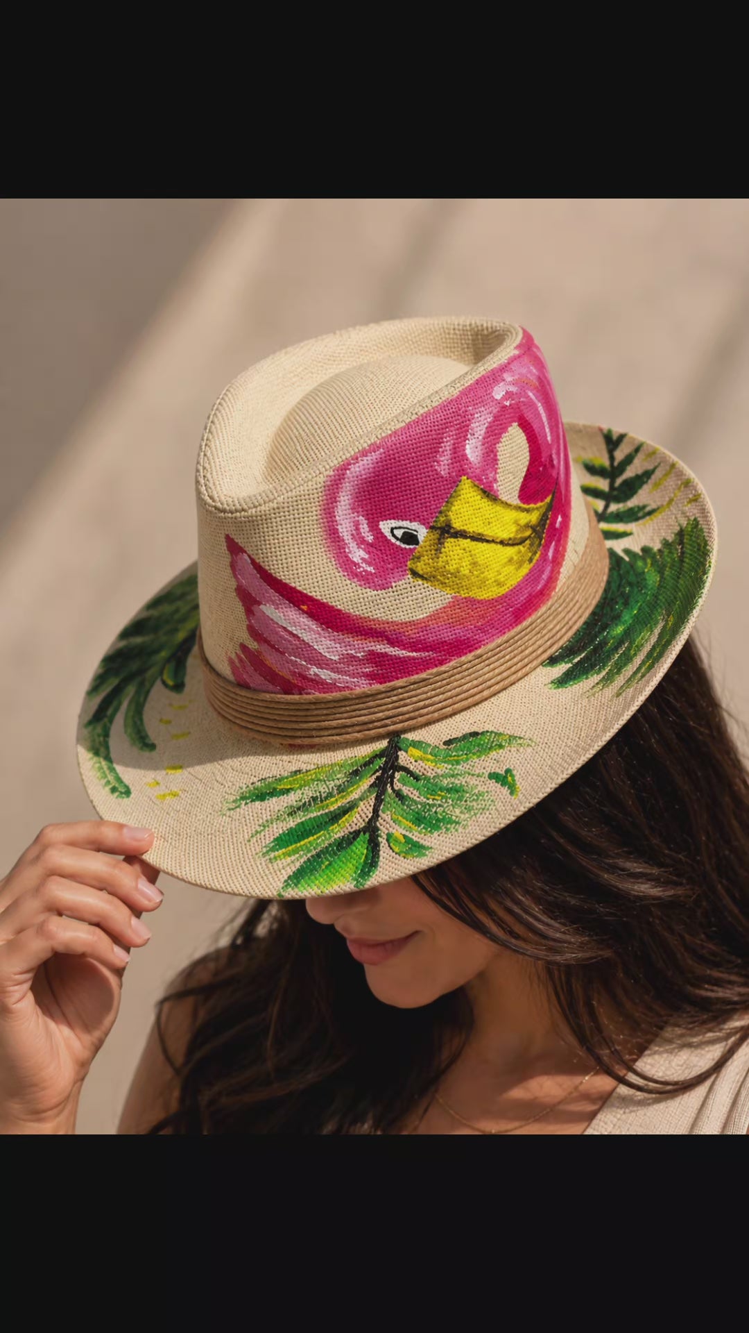 Flamingo in the Wild 🦩🌿 hat