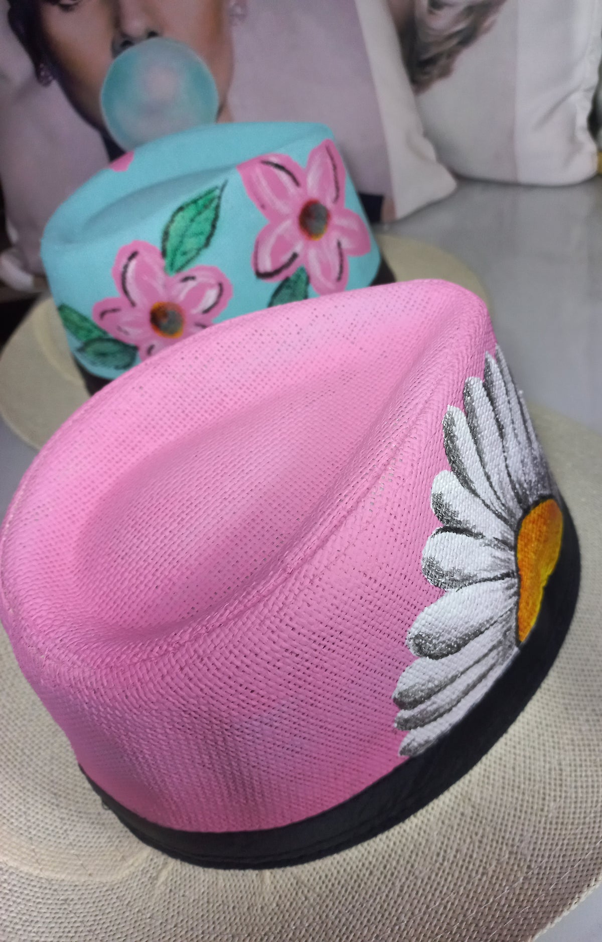 Pink spring hat