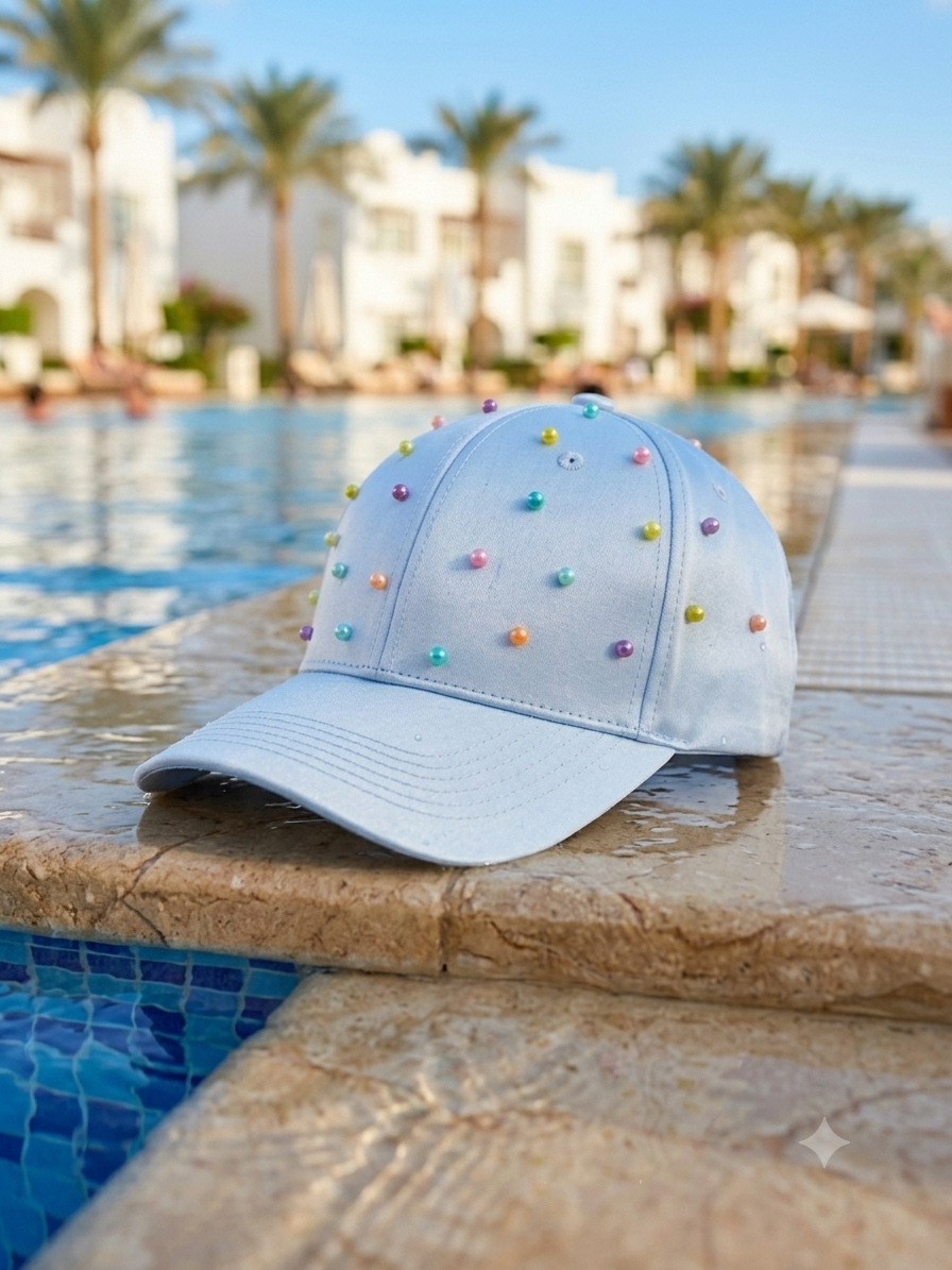 Spring pearls cap