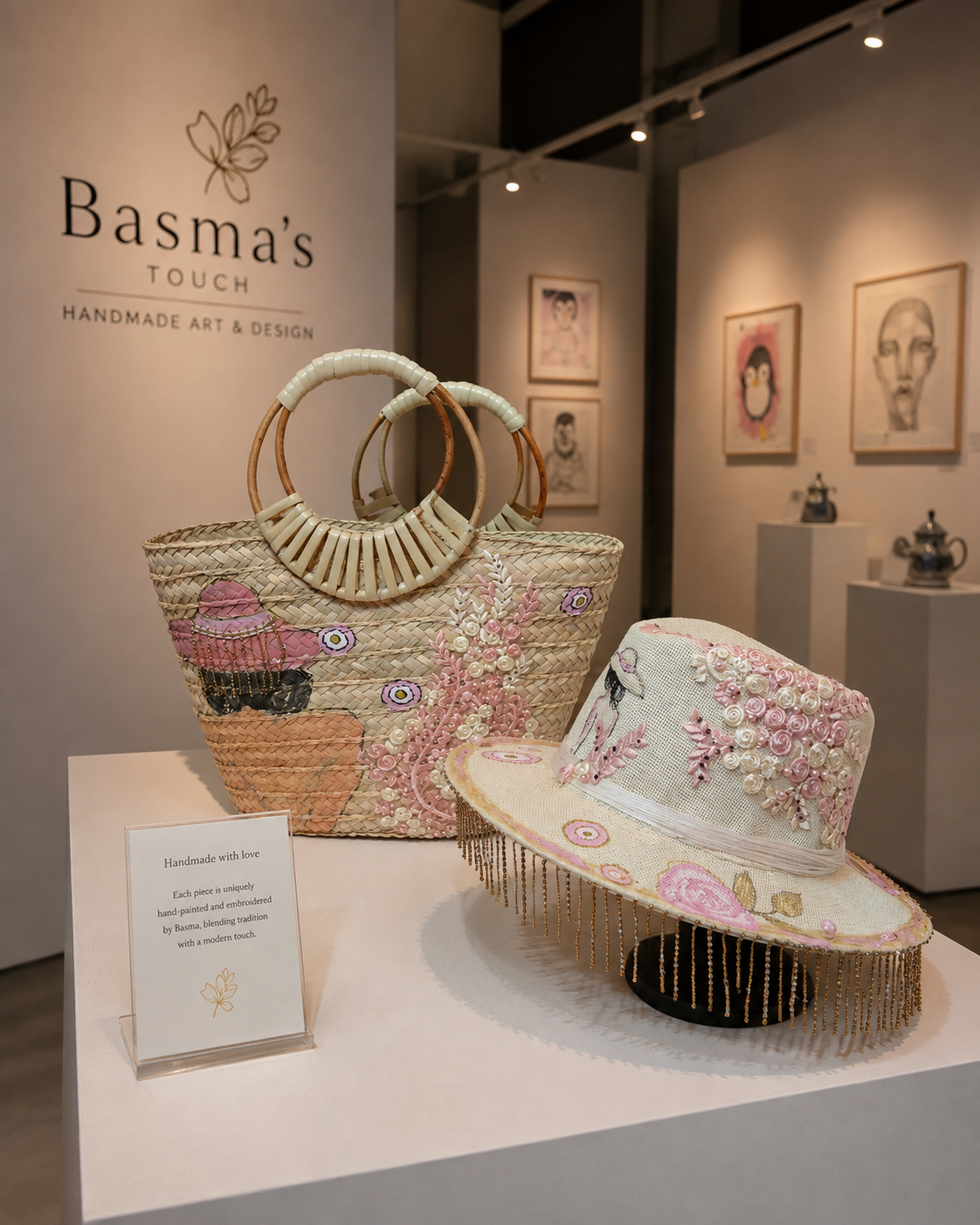Petals & Weaves bag & hat