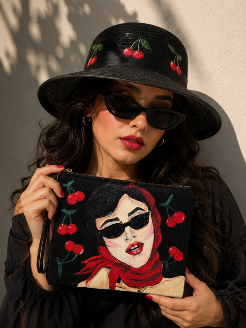 Cherry lady Clutch
