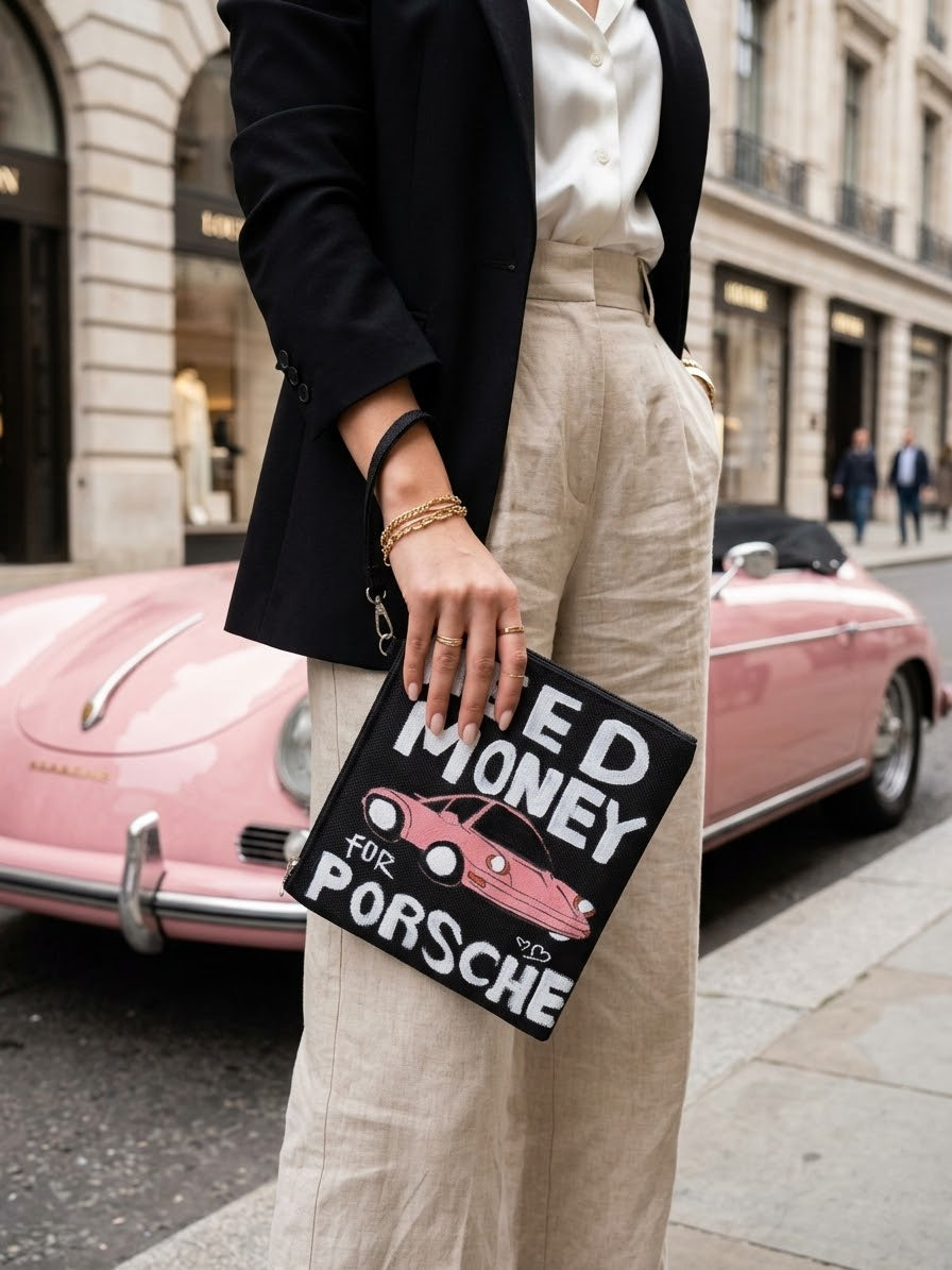 Vintage black clutch