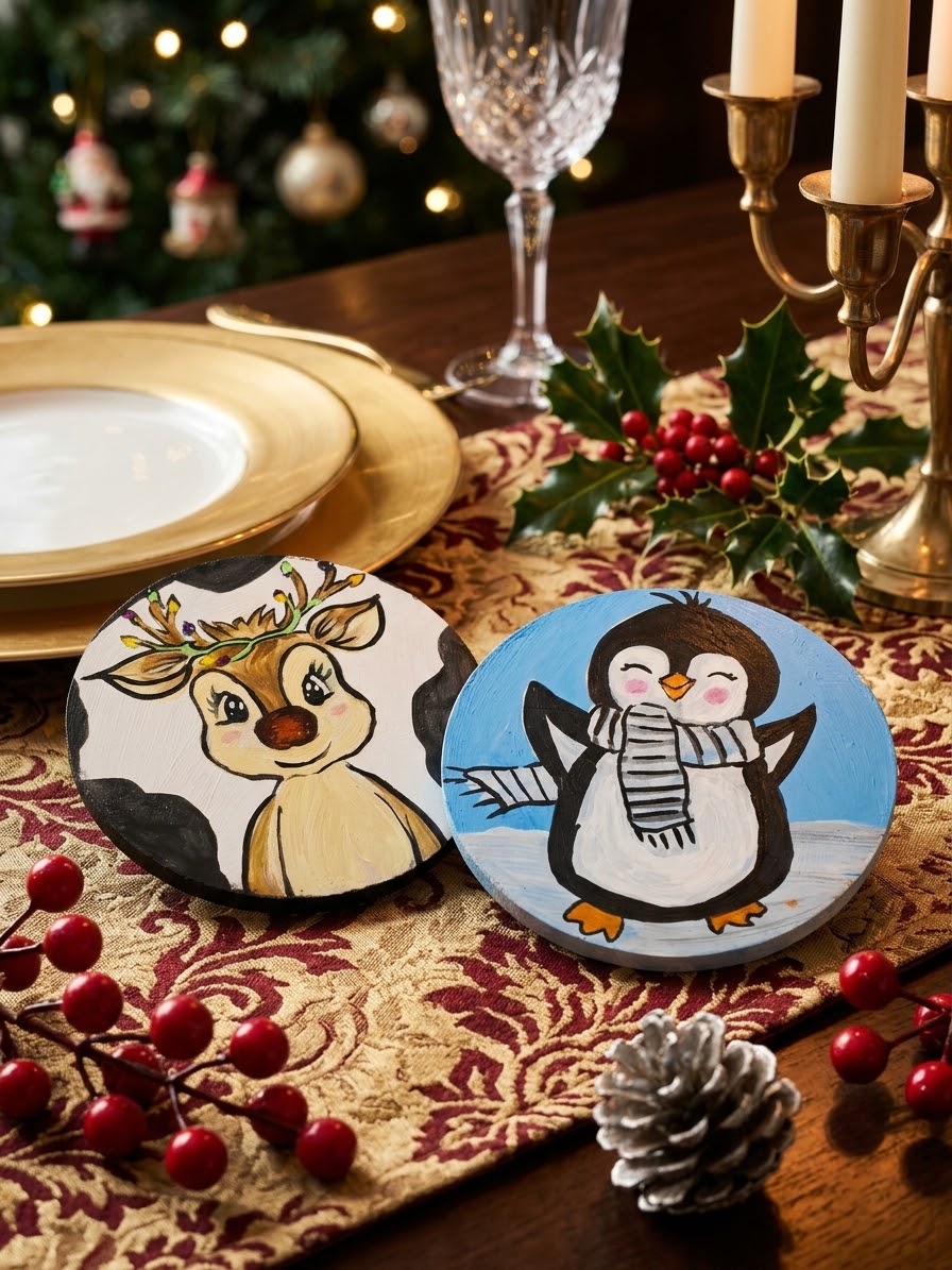 Bengo art trays & 2 coasters