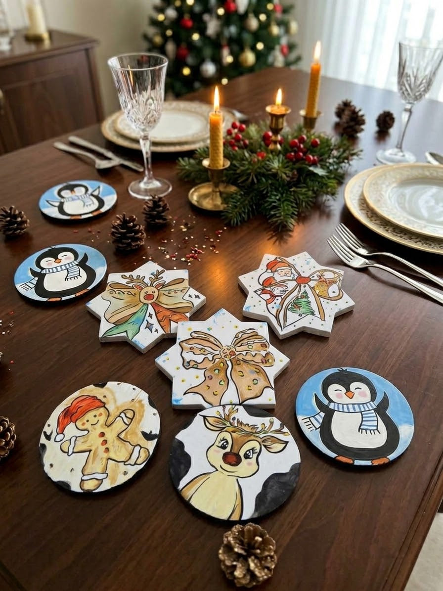 Bengo art trays & 2 coasters