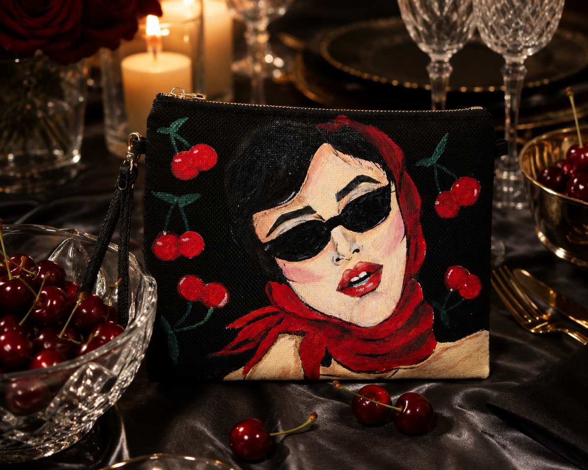 Cherry lady Clutch